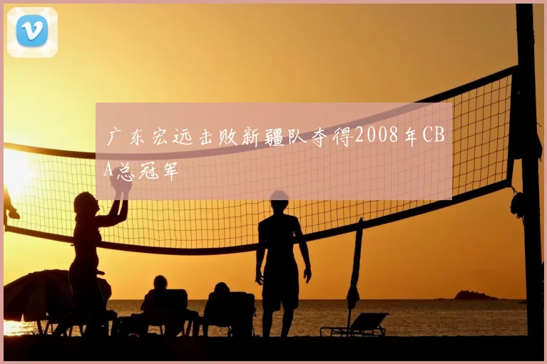 广东宏远击败新疆队夺得2008年CBA总冠军